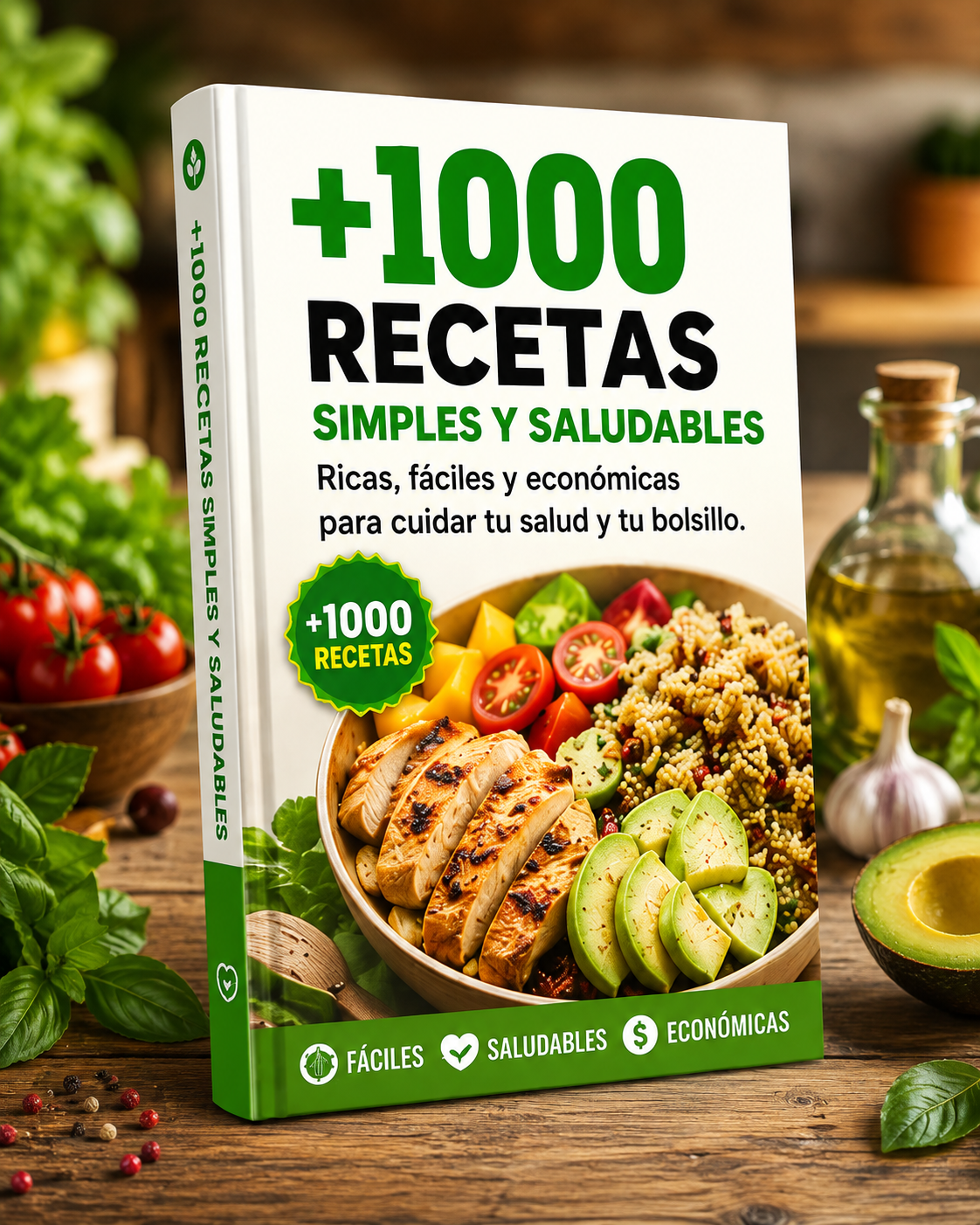 +1000 Recetas economicas y saludables + 4 BONUS 🎁