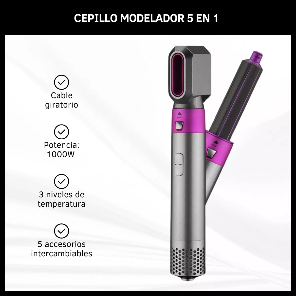 Cepillo Secador Multifuncional 5 en 1